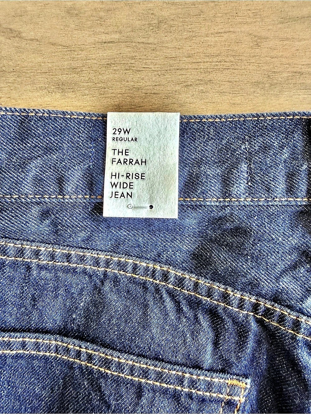 Aritzia Denim Forum The Farrah Hi-Rise Wide Leg Jeans in Blue Waist 29 NWT - Picture 12 of 14